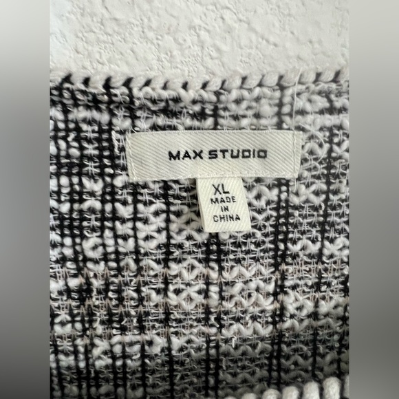 Max Studio Tweed Long Sleeve Pocket Tunic Top Size XL - Picture 6 of 6